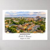 Lexington Kentucky Poster, Aquarell, Maßgeschneide Poster (Vorne)