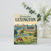 Lexington Kentucky Postkarte (Stehend Vorderseite)
