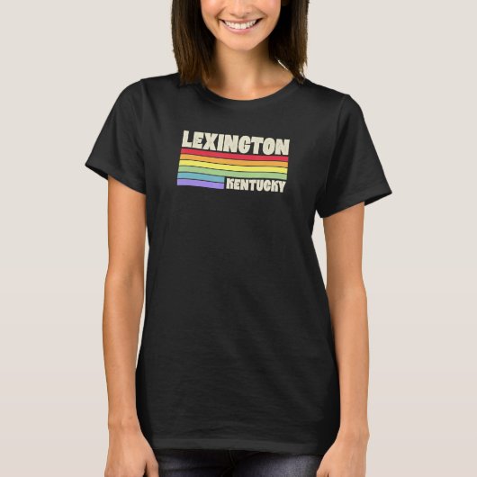 Lexington Kentucky Pride Rainbow Flag Gay Pride T-Shirt (Vorderseite)