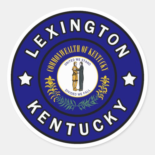 Lexington Kentucky Runder Aufkleber (Vorderseite)