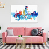 Lexington, Kentucky, Wasserfarben-Skyline Leinwanddruck (Insitu (Wohnzimmer))
