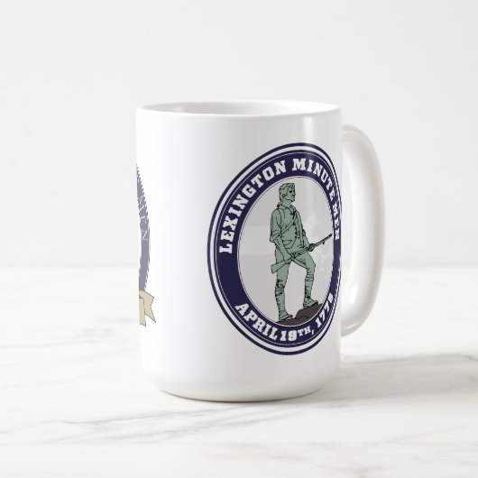 Lexington Minute Men Tasse (VorderseiteRechts)