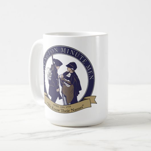 Lexington Minute Men Tasse (Vorderseite Links)