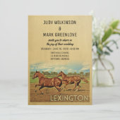 Lexington Wedding Einladung Kentucky Horses (Stehend Vorderseite)