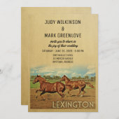 Lexington Wedding Einladung Kentucky Horses (Vorne/Hinten)