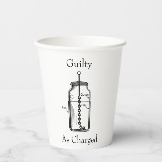 Leyden Jar Guilty als angeklagt Pappbecher (Vorderseite)