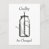 Leyden Jar Guilty als angeklagt Postkarte (Vorderseite)
