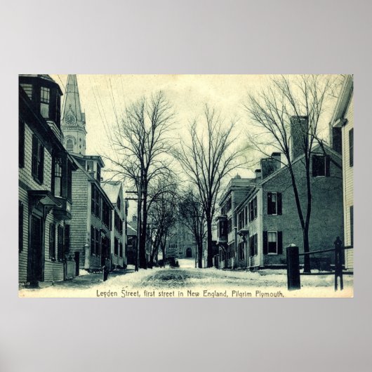 Leyden St Pilgrim Plymouth MA c1908 Poster (Vorne)