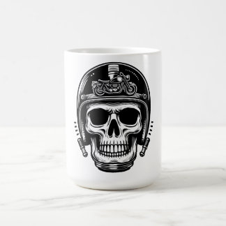 leyenda del cráneo del motociclista vintage kaffeetasse