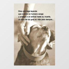 Leyenda sobre adoptar animales fensteraufkleber