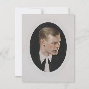 Leyendecker Arrow Kragen Mann Feiertagskarte