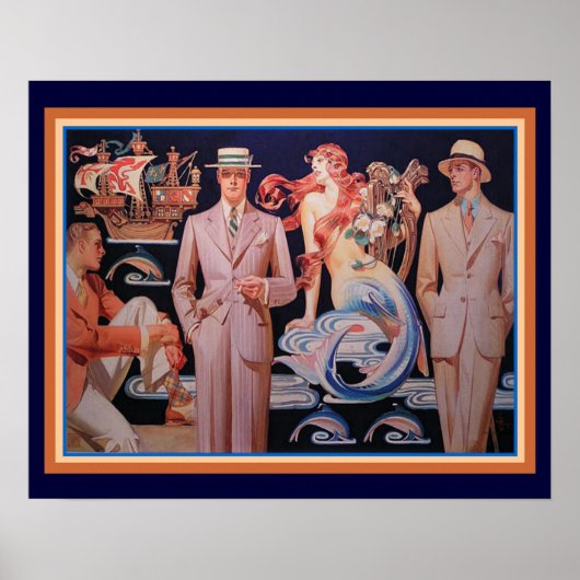 Leyendecker Art Deco Mode Print 16 x 20 Poster (Vorne)