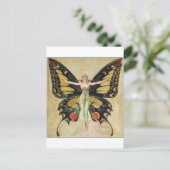 Leyendecker Butterfly-Frau Postkarte (Stehend Vorderseite)
