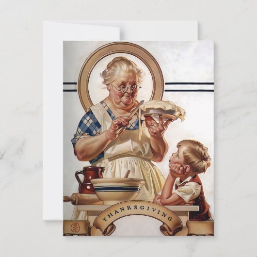 Leyendecker Erntedank Feiertagskarte (Vorderseite)