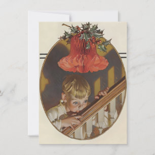Leyendecker Weihnachts-Flüchtige Blick Feiertagskarte
