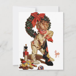 Leyendecker Weihnachts-Strumpf Feiertagskarte