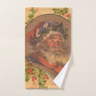 Leyendecker Weihnachtsmann Antik Viktorianisch Badhandtuch Set