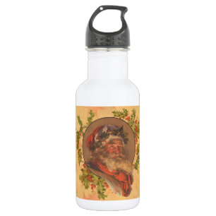 Leyendecker Weihnachtsmann Antik Viktorianisch Edelstahlflasche