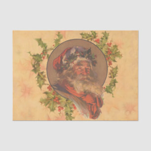 Leyendecker Weihnachtsmann Antik Viktorianisch Seidenpapier