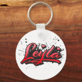 Leyla Heart Graffiti Hirger Schlüsselanhänger (Vorderseite)