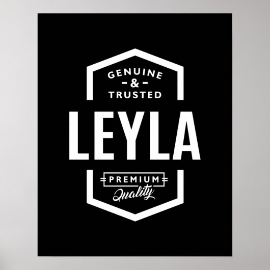 Leyla Personalisiert Name Birthday Poster (Vorne)