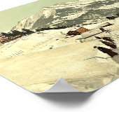 Leysin, das Sanatorium und Chaussy im Winter, Nand Poster (Ecke)