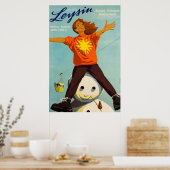 Leysin, Schweiz, Ski-Plakat Poster (Küche)