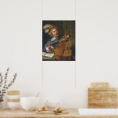 Leyster - Cello Player Poster (Küche)
