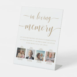 Leyton Gold Foto bei einer Gedächtnishochzeit Sockelschild