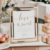 Leyton Gold Minimale Liebe ist süße Gefälligkeitsk Poster