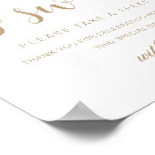 Leyton Gold Minimale Liebe ist süße Gefälligkeitsk Poster (Ecke)