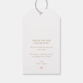 Leyton Gold Moderner Minimaler Pop It Champagne Ta Geschenkanhänger (Rückseite)