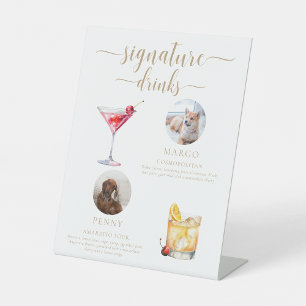 Leyton Gold Pet Photo Signature Drinks Schild