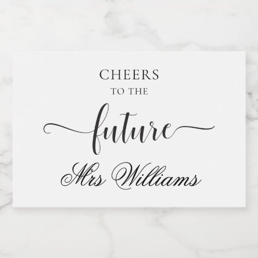 Leyton Minimal Brautparty Sparkling Weinkultur und Schaumweinetikett (Einzelnes Label)