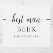 Leyton Minimal Trauzeuge Vorschlag Beer Label Bierflaschenetikett (Einzelnes Label)