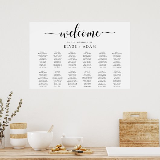 Leyton Modern Minimal 12 Tischplatinen Poster (Küche)