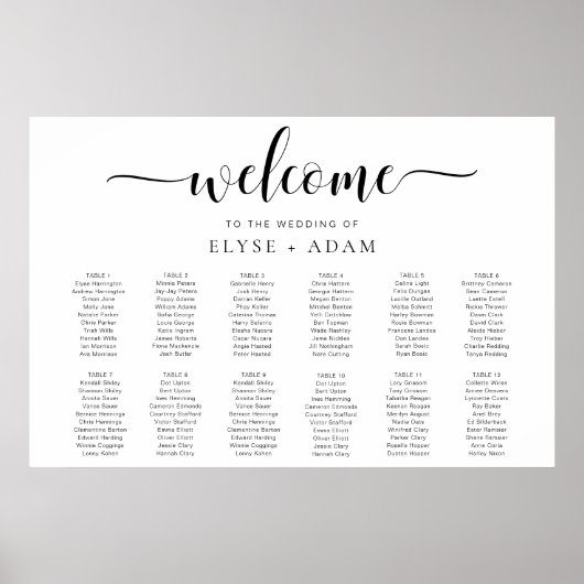 Leyton Modern Minimal 12 Tischplatinen Poster (Vorne)