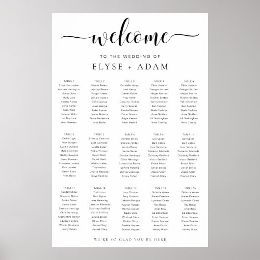 Leyton Modern Minimal 15 Tisch Plakat (Vorne)