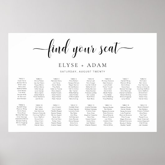 Leyton Modern Minimal 16 Tischplatine Poster (Vorne)