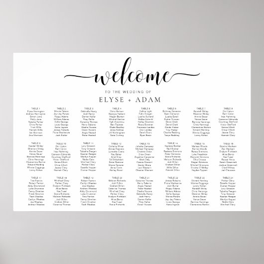 Leyton Modern Minimal 24 Tischplatinen Poster (Vorne)