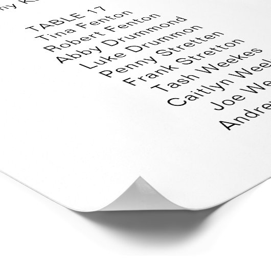 Leyton Modern Minimal 24 Tischplatinen Poster (Ecke)