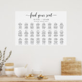 Leyton Modern Minimal 24 Tischplatinen Poster (Küche)