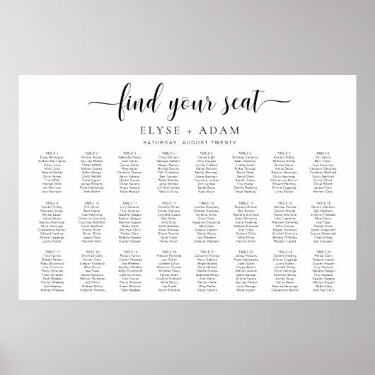 Leyton Modern Minimal 24 Tischplatinen Poster (Vorne)