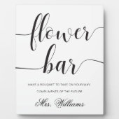 Leyton Modern Minimal Blume Bar Sign Fotoplatte (Vorderseite)