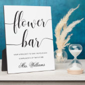 Leyton Modern Minimal Blume Bar Sign Fotoplatte (Seite)