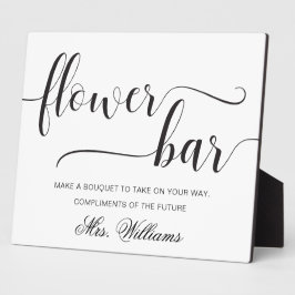 Leyton Modern Minimal Blume Bar Sign Fotoplatte