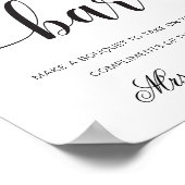 Leyton Modern Minimal Blume Bar Sign Poster (Ecke)