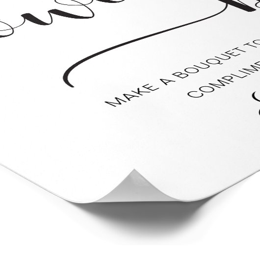 Leyton Modern Minimal Blume Bar Sign Poster (Ecke)