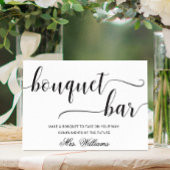 Leyton Modern Minimal Bouquet Bar Sign Poster