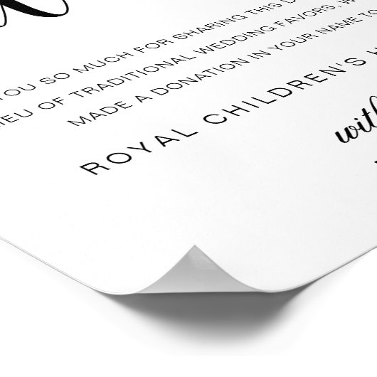 Leyton Modern Minimal in Lieu Gunst Sign Poster (Ecke)